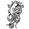 Octopus Sea Drawing tattoo Vector illustrtion 4