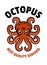 Octopus Seafood Mascot Logo