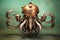 octopus steampunk animal illustration generative ai