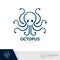 Octopus symbol icon.
