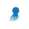 Octopus symbol vector icon illustration