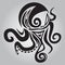 octopus tattoo. Vector illustration decorative design