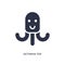 octopus toy icon on white background. Simple element illustration from toys concept