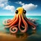 An octopus in the water - Ai Generated