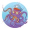 Octopus Wearing Captain Hat and Goggles