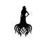 Octopus woman silhouette ancient mythology fantasy