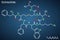 Octreotide molecule. It is octapeptide, synthetic somatostatin analogue, inhibitor of growth hormone, glucagon, insulin.