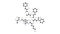 octreotide molecule, structural chemical formula, ball-and-stick model, isolated image cyclic peptides