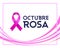 Octubre Rosa, Pink October Spanish Text, Breast Cancer Awareness Month design.