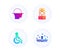 Oculist doctor, Disabled and Face scanning icons set. Clean skin sign. Vector