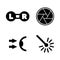 Oculist, Optometry. Simple Related Vector Icons