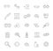 Oculist optometry vision correction eyes health black icons set vector illustration