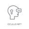 Oculus rift linear icon. Modern outline Oculus rift logo concept