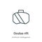 Oculus rift outline vector icon. Thin line black oculus rift icon, flat vector simple element illustration from editable