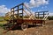 Od hay racks for hauling bundles of grain