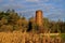 Od silo, barn foundation and a corn field