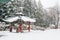 Odaesan mountain Woljeongsa temple at winter in Pyeongchang, Korea