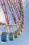 Odaiba colorful tall Palette Town Ferris wheel named Daikanransha visible from the central urban area of Tokyo. Passengers can see