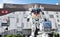 ODAIBA, JAPAN - Sep 6, 2016: This is full-size Gundam replica statue shows outside DiverCity Tokyo Plaza, Odaiba. Japan