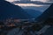 Odda town in west Norway at sunset, Scandinavia