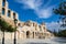 Odeon of Herodes Atticus, Acropolis, Athens, Greece. The Odeon of Herodes Atticus is a stone theatre structure located