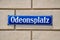 Odeonsplatz street sign - Munich, Germany