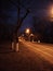 Odessa night alley lantern spring