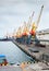 Odessa port cargo cranes