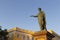 Odessa potemkin stairs with statue of duke richelieu