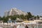 Odessa, South of Ukraine, Coast of a Black Sea, beach Ibiza club, June 28, 2018. People are resting at the water. Mainly cloudy w