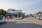 Odessa, South of Ukraine, Coast of the Black Sea, Langeron beach, June 28, 2018. People are resting at the water. Mainly cloudy we