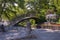 Odessa, South of Ukraine, Mother-in-Law`s Bridge, popular pedestrian bridge nicknamed Teschin, July 10, 2018