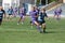 ODESSA, UKRAINE - 2020.10.17 - Ukrain Rugby Championship POLYTECHNIK Odessa- black. Kamyanets Podolsky - purple. Intense