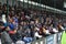 ODESSA, UKRAINE - April 13, 2019: large crowd of spectators in the stands of the stadium during the match of their favorite clubs