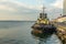 Odessa, Ukraine. August 05, 2018 Tug Pugachev is moored to the pier at the Odessa Maritime Station