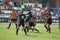 Odessa, Ukraine - August 22, 2020: Ukrainian Cup among women rugby teams Odessa. Tense moment of girls` rugby fight. Dramatic