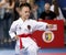 ODESSA, UKRAINE - JUNE 3, 22023: Participants in karate competition among children. Many children participate in martial arts