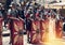 Odessa, Ukraine - March 2018 Roman legion empire soldiers old armor