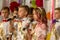 Odessa, Ukraine - May 31,2018: Children`s musical group sing and