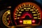Odometer Speed gauge in car