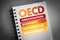 OECD acronym, business concept background