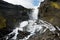 Ofaerufoss waterfall in Eldgja canyon