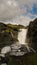 Ofaerufoss waterfall in Eldgja canyon South Iceland