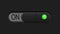 On and Off black toggle switch button. 4k loop video. Web interface button in motion