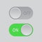 On and Off green toggle switch slider buttons