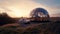 Off-grid oasis: Geodesic dome home powered by solar energy and advanced insulation technology