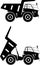 Off-highway trucks. Heavy mining trucks. Vector