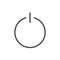 Off icon vector. Line turn power symbol.