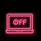 off laptop neon glow icon illustration