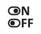 On, off logo icon. Toggle button, for ui design in vector flat